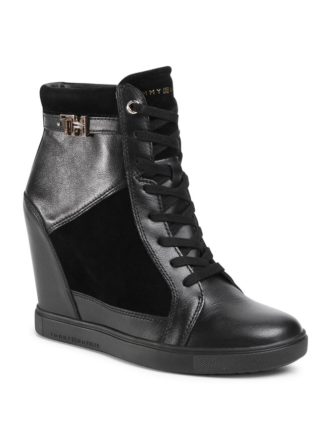Tommy Hilfiger Sneakers Tommy Hilfiger Hardware Sneaker Wedge FW0FW04303 Schwarz