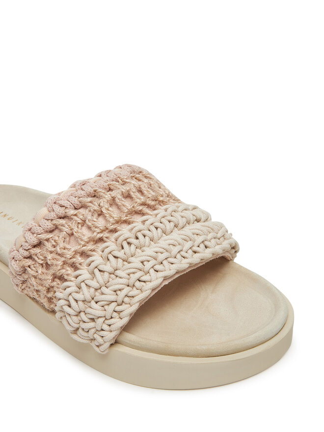 Inuikii Šľapky Inuikii Loose Knitted 70104-110 Béžová