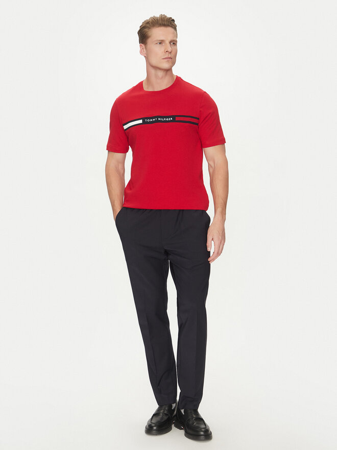 Tommy Hilfiger Tommy Hilfiger Marškinėliai Chest Insert MW0MW36498 Raudona Regular Fit