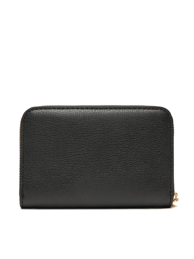 Calvin Klein Голям дамски портфейл Calvin Klein Foil Logo Medium Zip Around LV04F1091G Черен