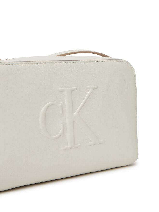 Calvin Klein Jeans Handtasche Calvin Klein Jeans Sculpted Ew Camera Bag LV04K3036G Weiß