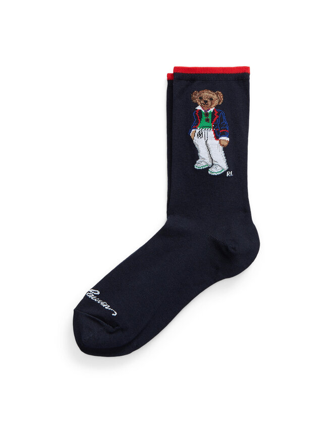 Polo Ralph Lauren Dámské klasické ponožky Polo Ralph Lauren Spring Bear 455942325002 Tmavomodrá