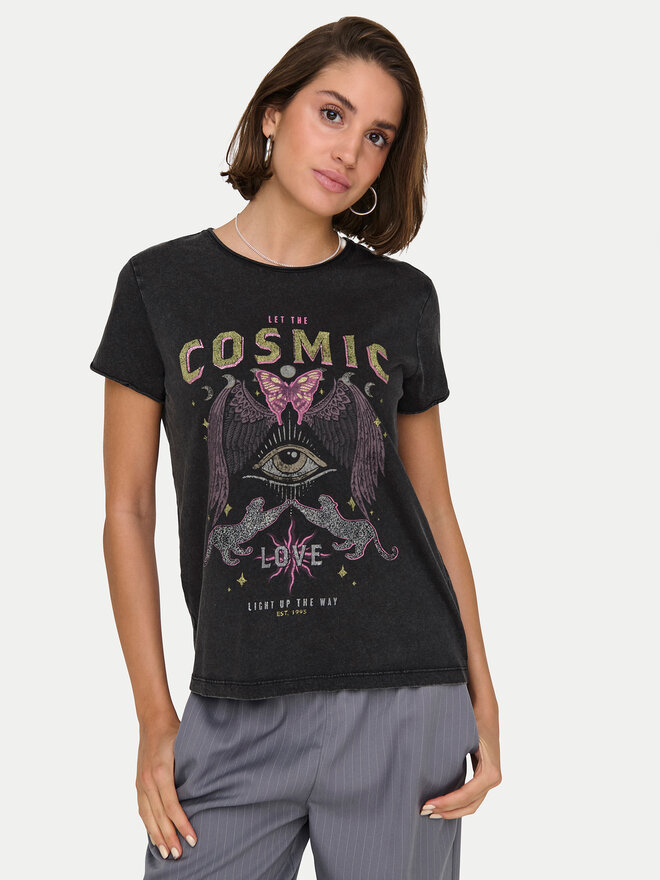 ONLY ONLY Camiseta Lucy 15336965 Negro Regular Fit