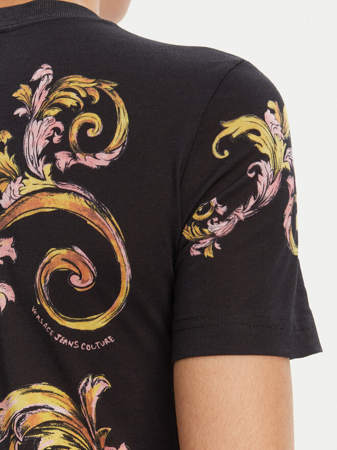 Versace Jeans Couture Versace Jeans Couture Футболка 78HAH6P8 Чорний Slim Fit