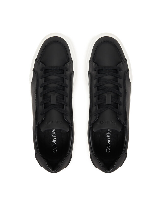 Calvin Klein Tenisice Calvin Klein Chunky Cupsole Lace Up Lth Pinch YM0YM01454 Crna