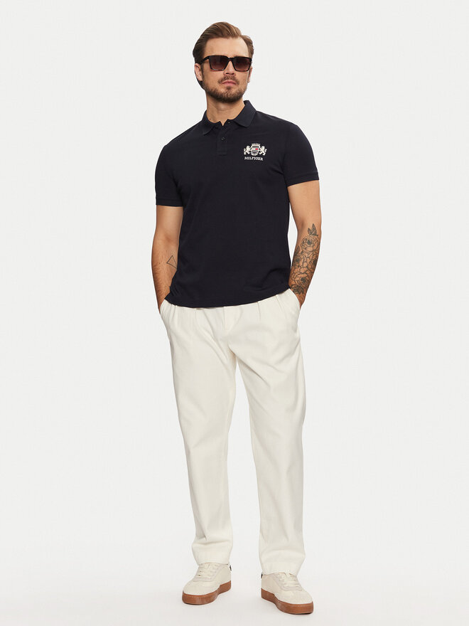 Tommy Hilfiger Tommy Hilfiger Pólóing Icon Graphic MW0MW37516 Sötétkék Regular Fit