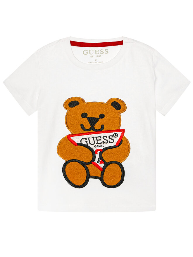Guess Guess Marškinėliai N0BI22 I3Z00 Balta Regular Fit