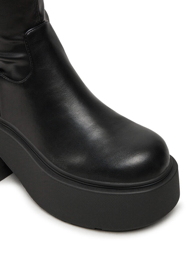 Buffalo Ботуши Buffalo Vicious Stretch Overknee 1223076 Черен