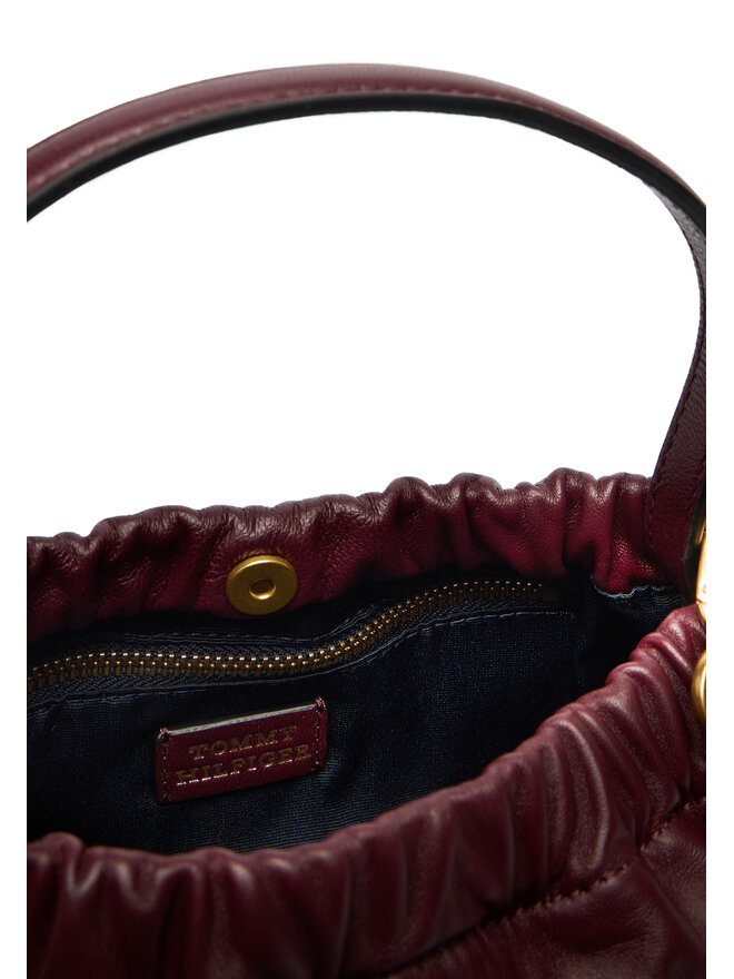 Tommy Hilfiger Handtasche Tommy Hilfiger Soft Leather Mini Crossover AW0AW18306 Dunkelrot