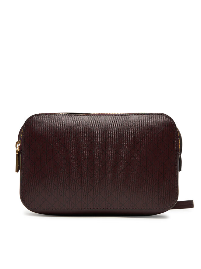 Calvin Klein Handtasche Calvin Klein Emblem Aop Elongated Camera Bag LV04F3268G Dunkelrot