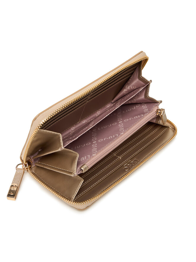Liu Jo Cartera grande para mujer Liu Jo Ecs Xl Zip Around AF5170 E0087 Oro
