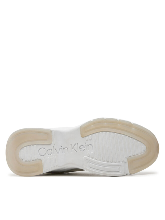 Calvin Klein Sneakersy Calvin Klein Runner Lace Up Mesh HW0HW02133 Biela