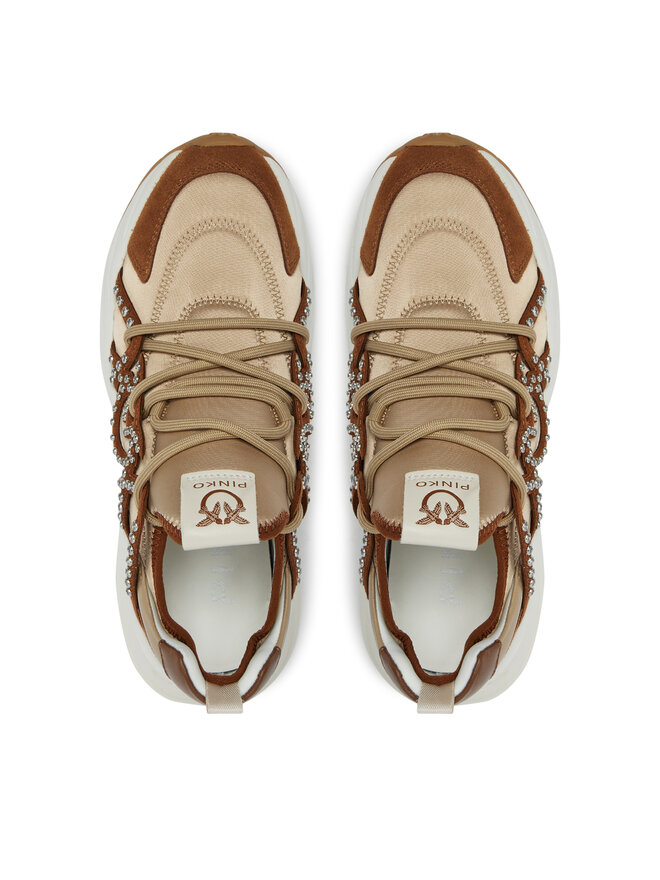 PINKO Sneakersy PINKO Ariel 16 SS0085T029 Brązowy