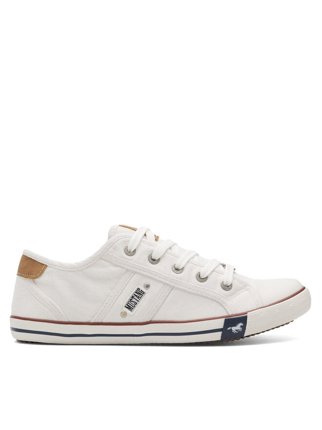 Mustang Sneakers aus Stoff Mustang 1099-310 Weiß