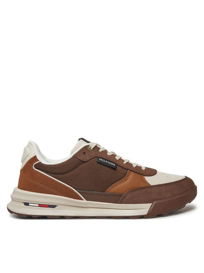 Tommy Hilfiger Снікерcи Tommy Hilfiger Retro Runner Mix Rwb FM0FM05371 Коричневий