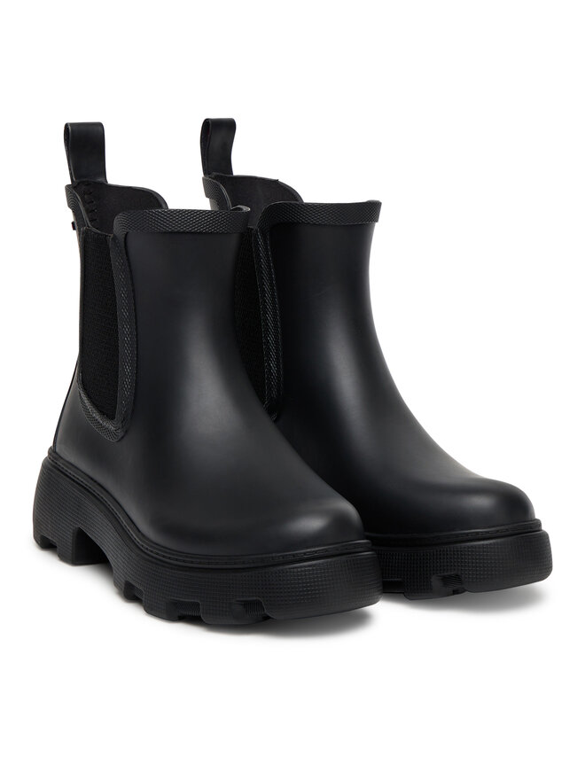 Tommy Hilfiger Kalosze Tommy Hilfiger Rubber Flag Cleated FW0FW08637 Czarny