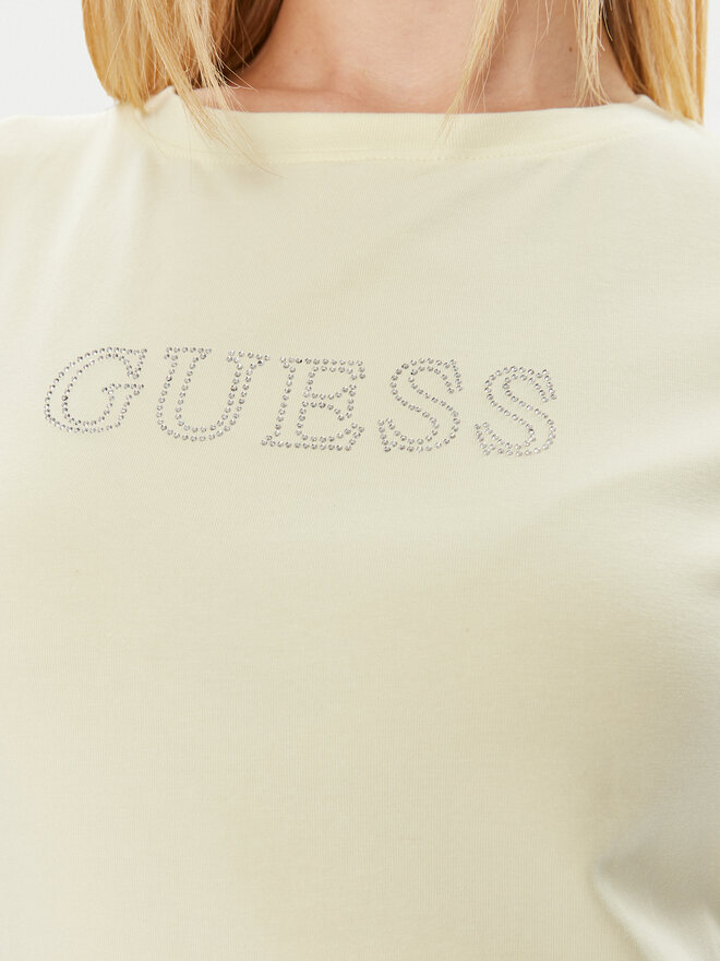 Guess Guess Marškinėliai Skylar V4GI09 J1314 Žalia Slim Fit