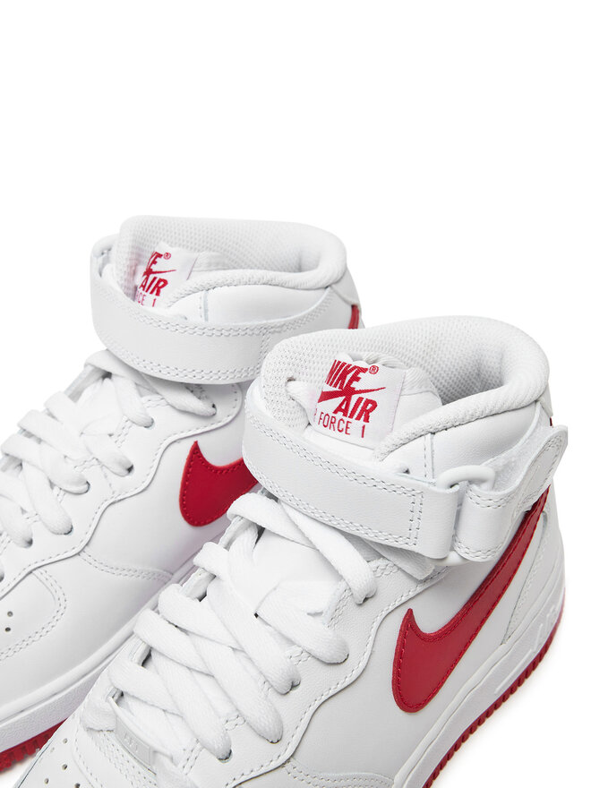 nike air force 1 mid white red