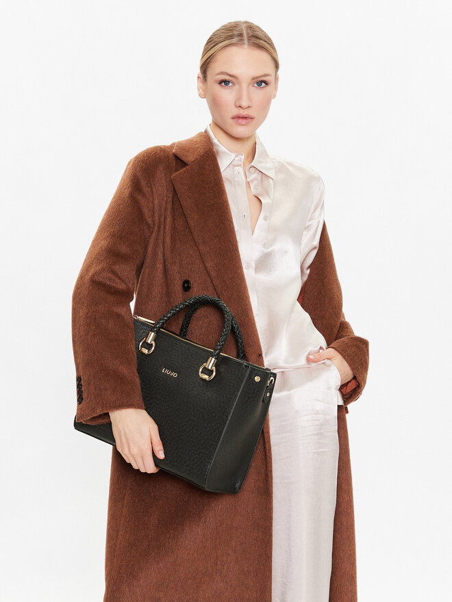 Liu Jo Τσάντα Liu Jo M Satchel Double AXX010 E0087 Μαύρο