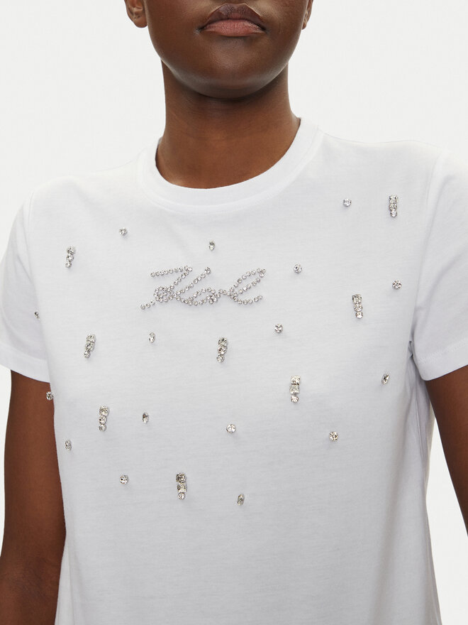 KARL LAGERFELD KARL LAGERFELD Camiseta A2W17120 Blanco Regular Fit