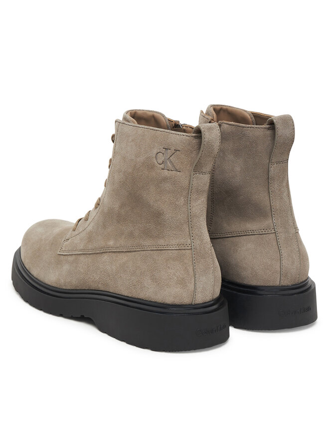 Calvin Klein Schnürschuhe Calvin Klein Combat Ess Lace Up Zip Boot Su YM0YM01371 Grau