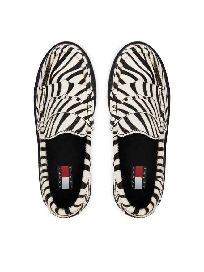 Tommy Jeans Slipper Tommy Jeans Tjw Archive '01 Low Zebra Loafer EN0EN03064 Bunt
