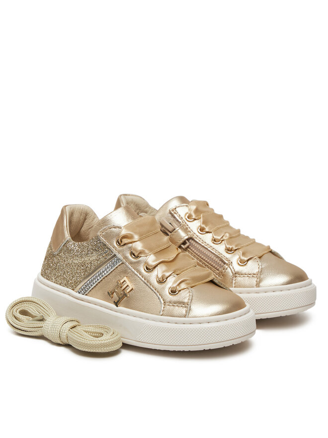 Tommy Hilfiger Tenisice Tommy Hilfiger Sneaker Bassa Allacciata T1A9-33932-0829 S Zlatna