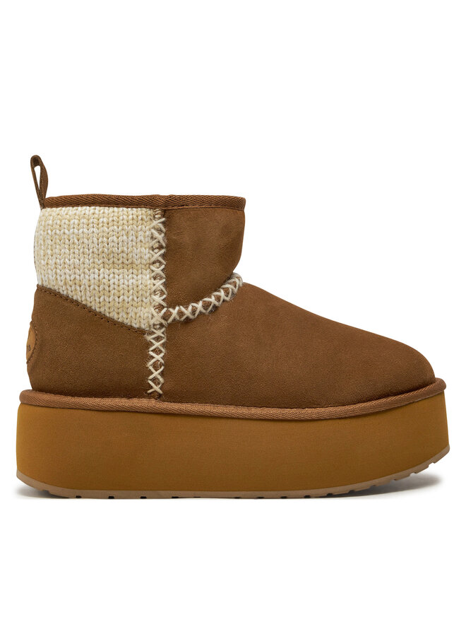 EMU Australia Μπότες Χιονιού EMU Australia Stinger Knit Flatform W13143 Μπεζ