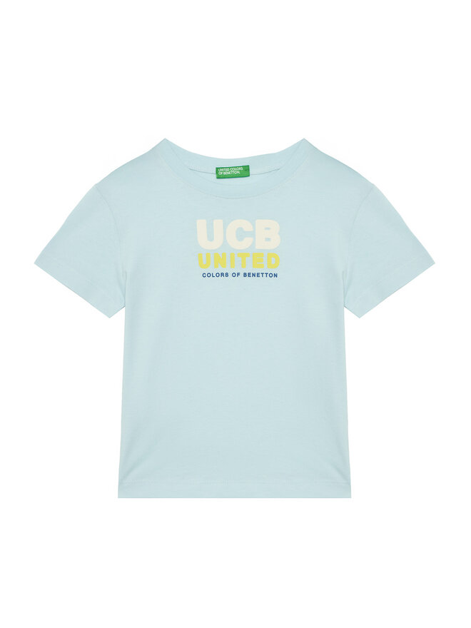United Colors Of Benetton United Colors Of Benetton Marškinėliai 3I1XG10JO Mėlyna Regular Fit