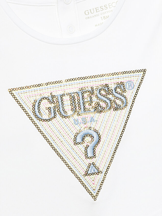 Guess Guess Marškinėliai K5GI12 K6YW4 Balta Boxy Fit
