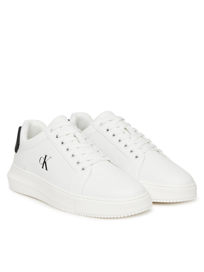 Calvin Klein Jeans Snīkeri Calvin Klein Jeans Chunky Cupsole Ru Patch Lth YM0YM01296 Balts