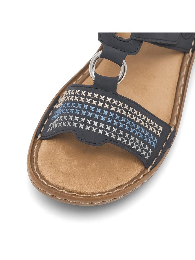 Rieker Pantoletten Rieker 608K8-14 Dunkelblau