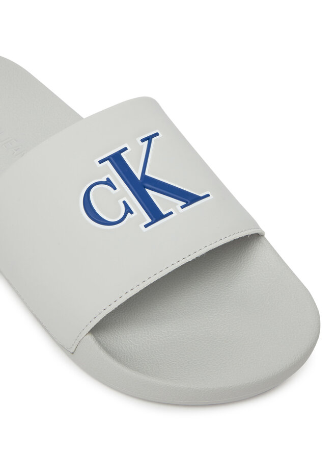 Calvin Klein Jeans Şlapi Calvin Klein Jeans Slide Jelly Mono Pu YM0YM01281 Gri