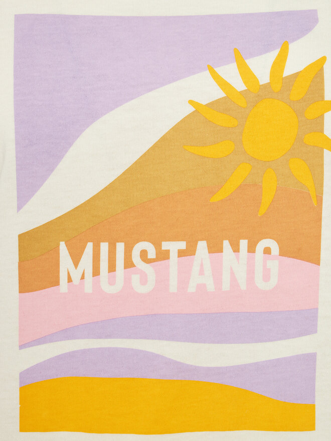 Mustang Mustang Camiseta Alma 1015163 Écru Regular Fit