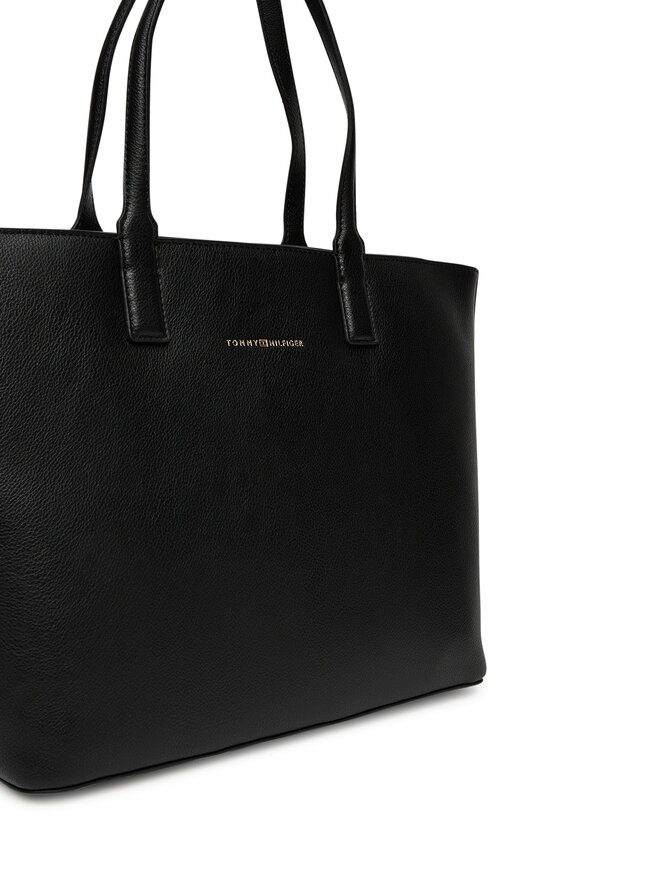 Tommy Hilfiger Kabelka Tommy Hilfiger Th Logotape Tote AW0AW17449 Černá