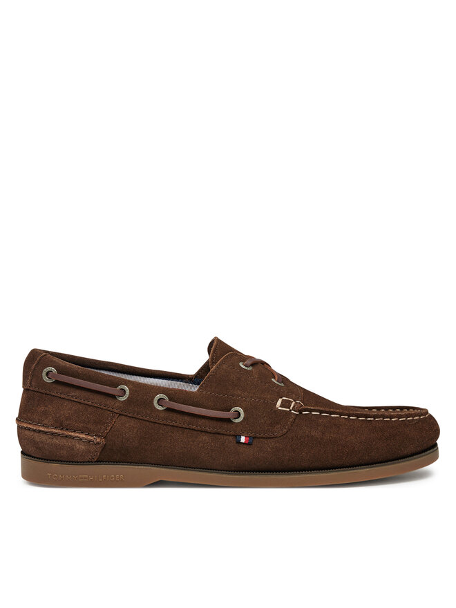 Tommy Hilfiger Półbuty Tommy Hilfiger Th Boat Shoe Core Suede FM0FM05387 Brązowy