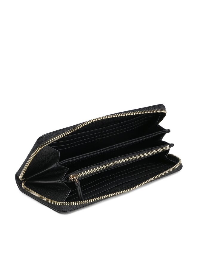 Coccinelle Cartera grande para mujer Coccinelle MW5 Metallic Soft E2 MW5 11 04 01 Negro