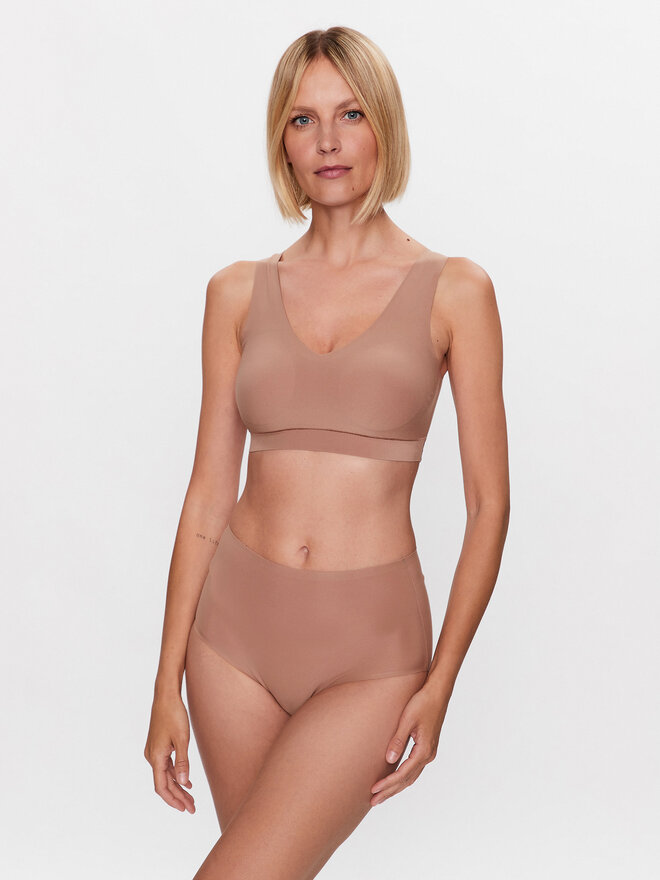 Chantelle Chantelle Klasične spodnje hlačke z visokim pasom Soft Stretch C26470 Rjava