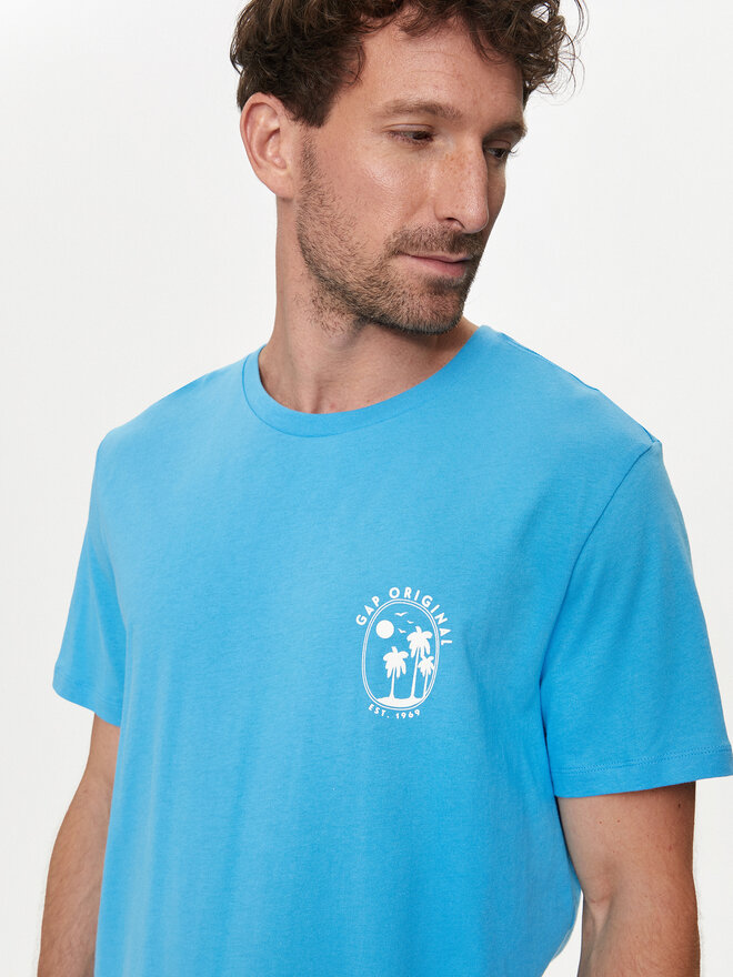 Gap Gap Marškinėliai 624814-00 Mėlyna Regular Fit
