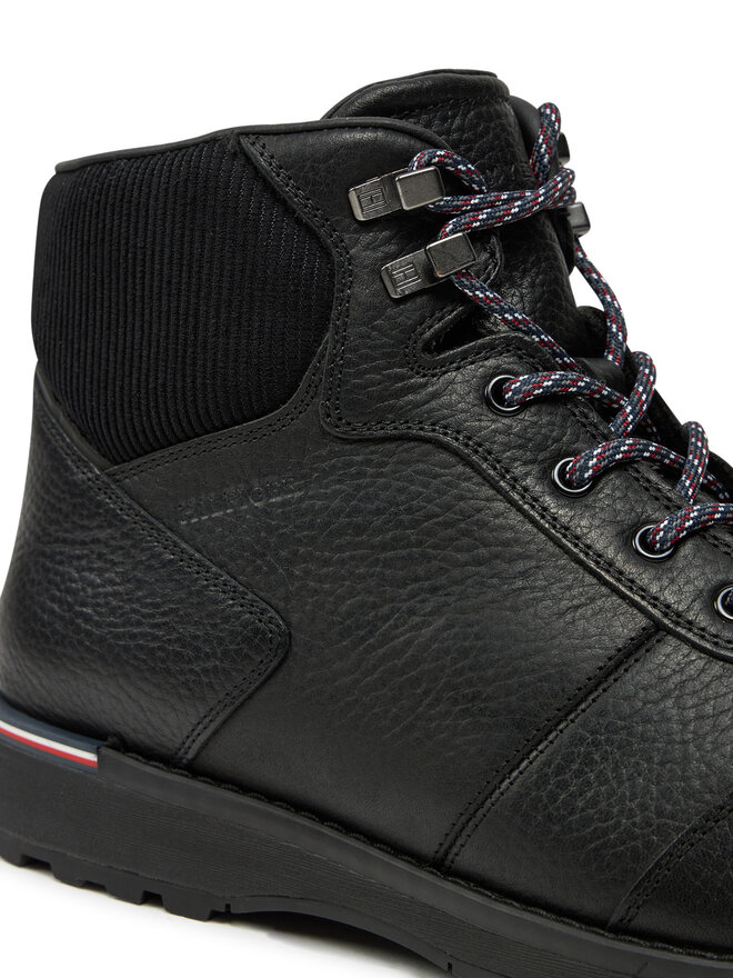 Tommy Hilfiger Polacchine Tommy Hilfiger Corporate Warm Outdoor Lth Boot FM0FM05148 Nero