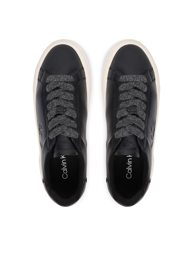 Calvin Klein Sneakers Calvin Klein Flatform Laceup Lth Wl HW0HW03229 Schwarz
