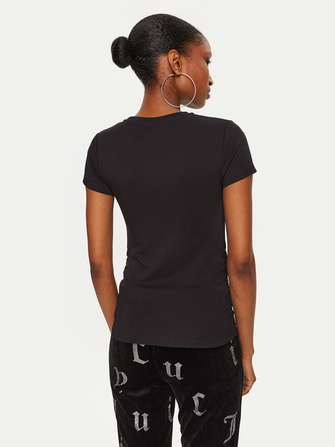 Juicy Couture Juicy Couture Camiseta Dot Ruched JCWCT24311 Negro Slim Fit