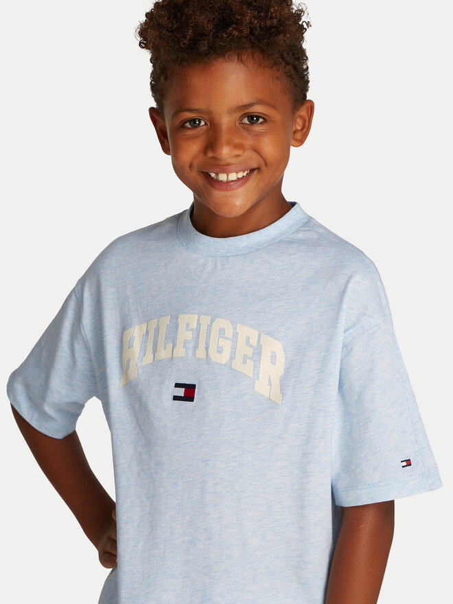 Tommy Hilfiger Tommy Hilfiger Camiseta Varsity KB0KB09533 D Celeste Regular Fit