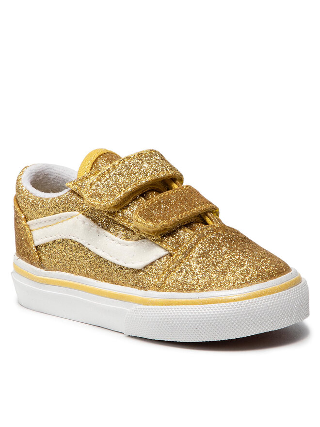 Vans authentic glitter gold cheap