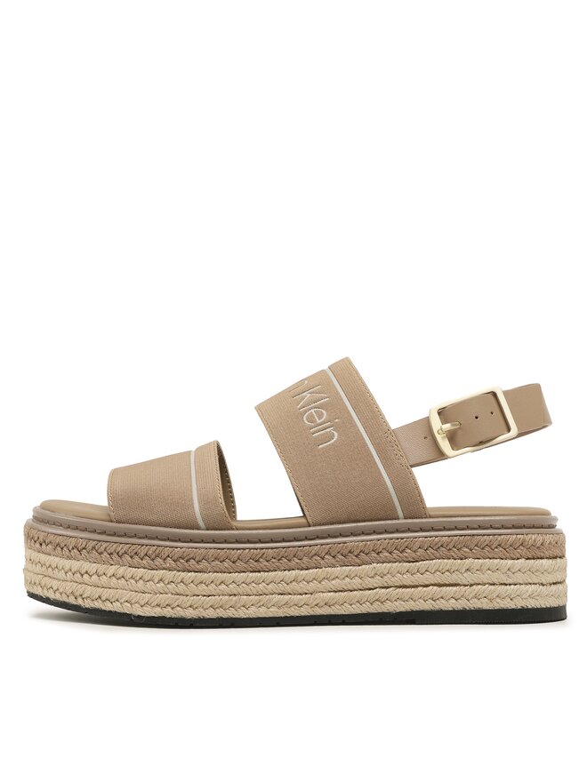 Calvin Klein Espadrile Calvin Klein Flatform Wedge - He HW0HW01497 Bež