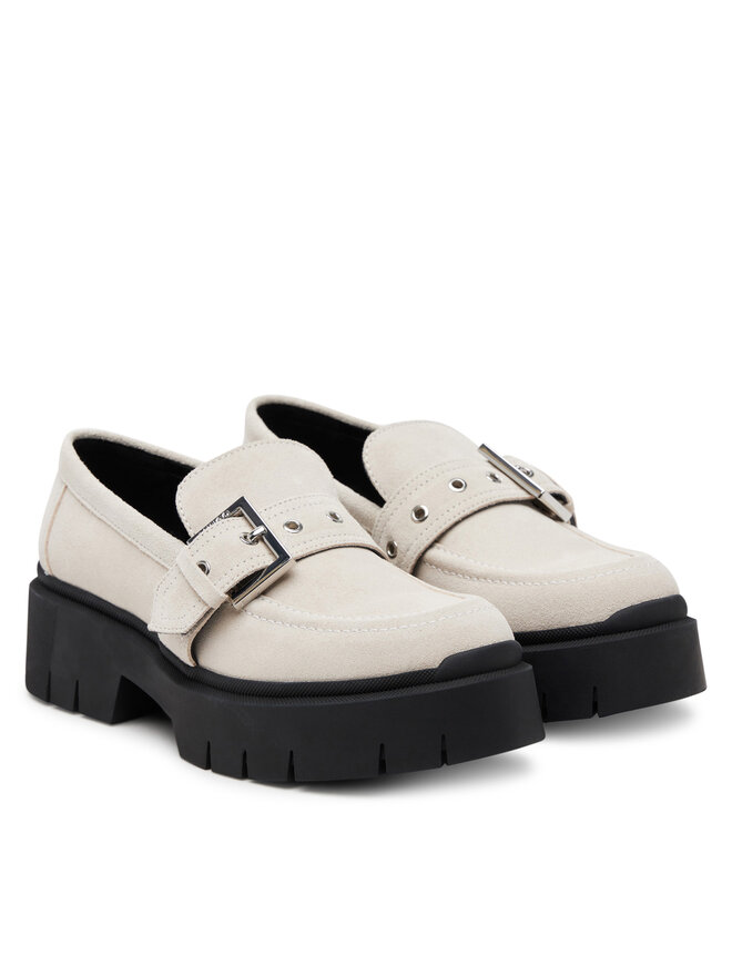 HUGO Loafersy HUGO 50541731 Écru