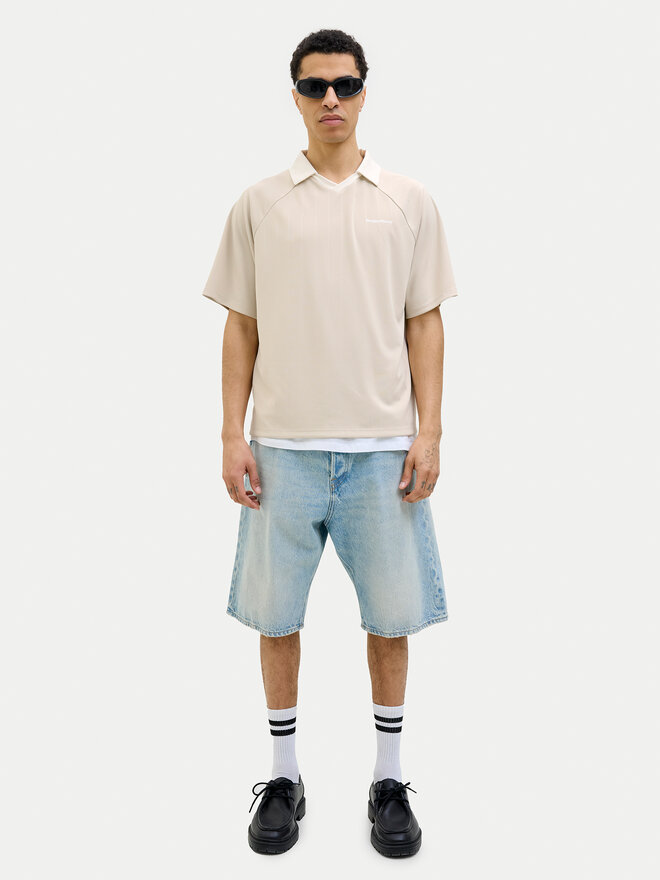 Jack&Jones Jack&Jones Polo marškinėliai Lido 12276758 Smėlio Loose Fit