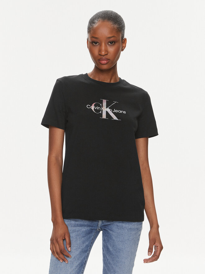 Calvin Klein Jeans Calvin Klein Jeans T-Shirt Diffused Monologo J20J223264 Μαύρο Regular Fit