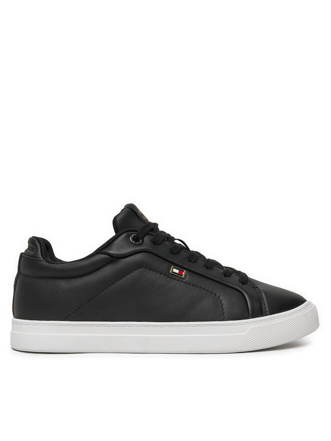 Tommy Hilfiger Sneakersy Tommy Hilfiger Icon Court Sneaker Flag FW0FW08327 Czarny