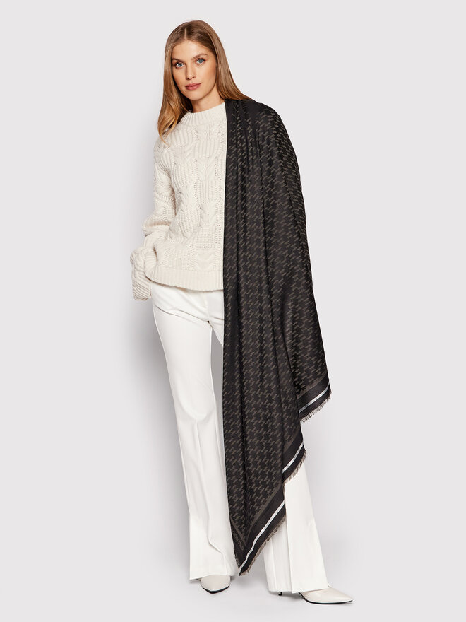 Calvin Klein Šátek Calvin Klein Monogram Jacquard Scraf K60K608779 Šedá